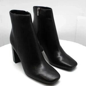 Marc Fisher Ankle Boots 9M Women’s Fellie leather Elegant Black